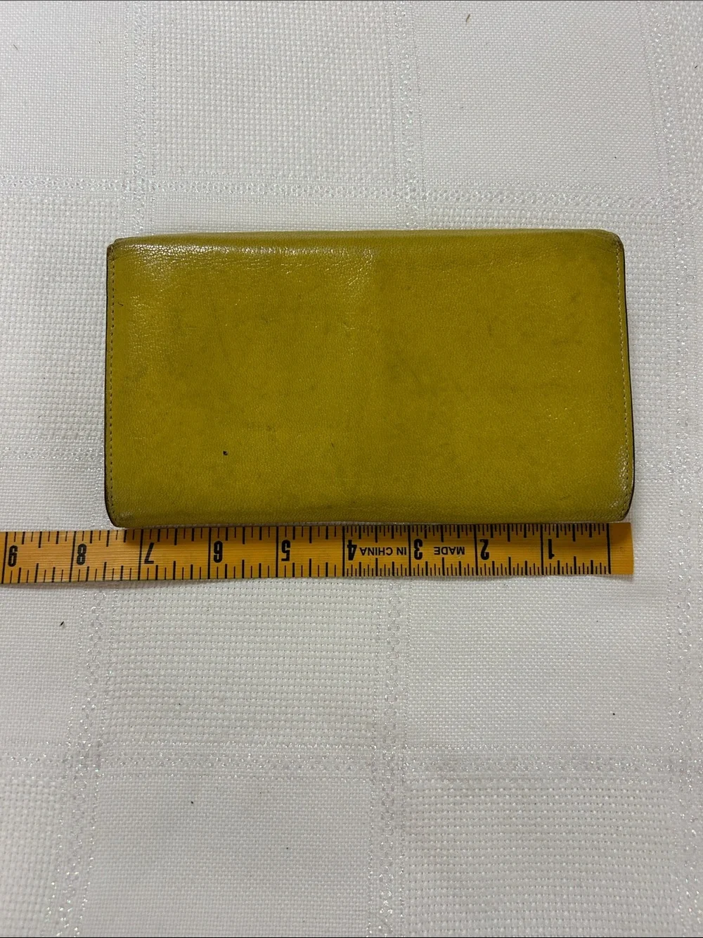 MaxMara Olive-Yellow Leather Fold Wallet